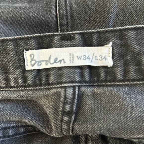 Boden Mens Black Jeans size 34x34 100% cotton Made in Turkey - Picture 8 of 11